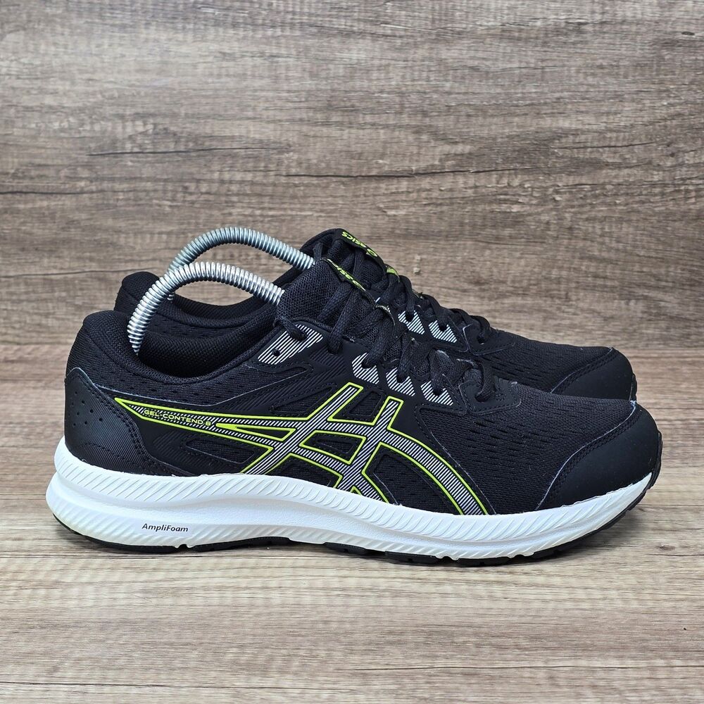 ASICS Gel-Contend 8 Men’s Size 9 Black Yellow Running Shoes (1011BB492)